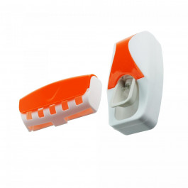 Дозатор для зубной пасты и держатель для щеток, оранжевый