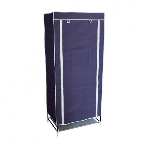 Складной шкаф для одежды, тканевый шкаф (1 секция), синий