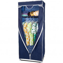 Складной шкаф для одежды, тканевый шкаф (1 секция), синий