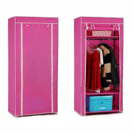 Складной шкаф для одежды, тканевый шкаф (1 секция), бордовый