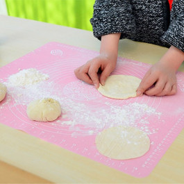 Коврик-подложка для раскатывания теста 40х50 см, розовый