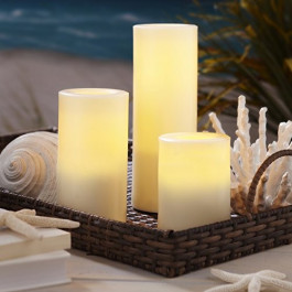 Набор из трех led-свечей с пультом, светодиодные LED свечи Luma Candles (3 шт.)