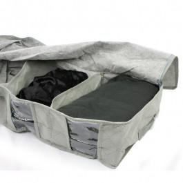 Органайзер бамбуковый складной для хранения вещей и одежды на 5 отделений