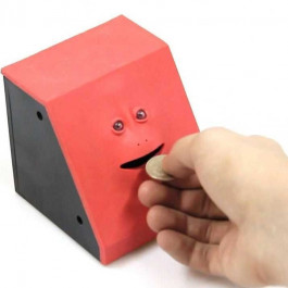 Копилка жующая монеты FACE BANK, розовый