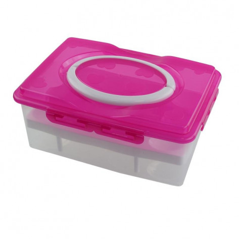 Контейнер для хранения и транспортировки яиц (24 шт.), розовый