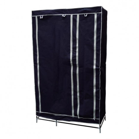 Складной шкаф для одежды, тканевый шкаф  (2 секции), синий