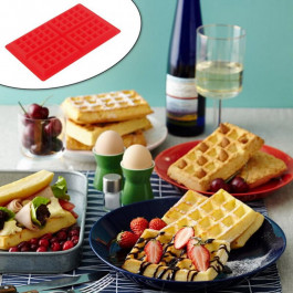 Силиконовая форма для выпечки вафель Квадраты