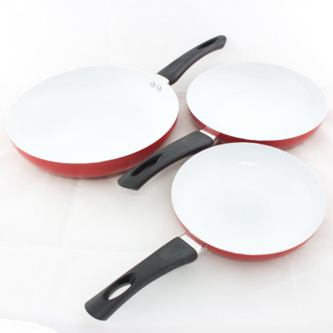 Набор керамических сковородок без крышек (ceramicor 3 pans)