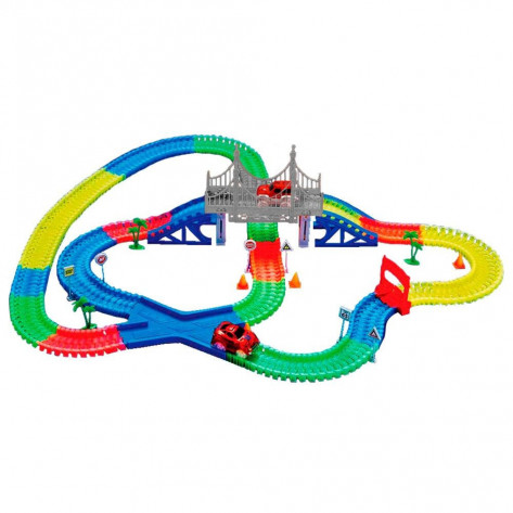 Детская игрушечная дорога Magic Tracks 360 деталей + 2 машинки Mega Set